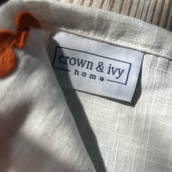 Cotton dinner napkins with orange rickrack trim - set of FOUR - NEW! - Picture 6 of 6